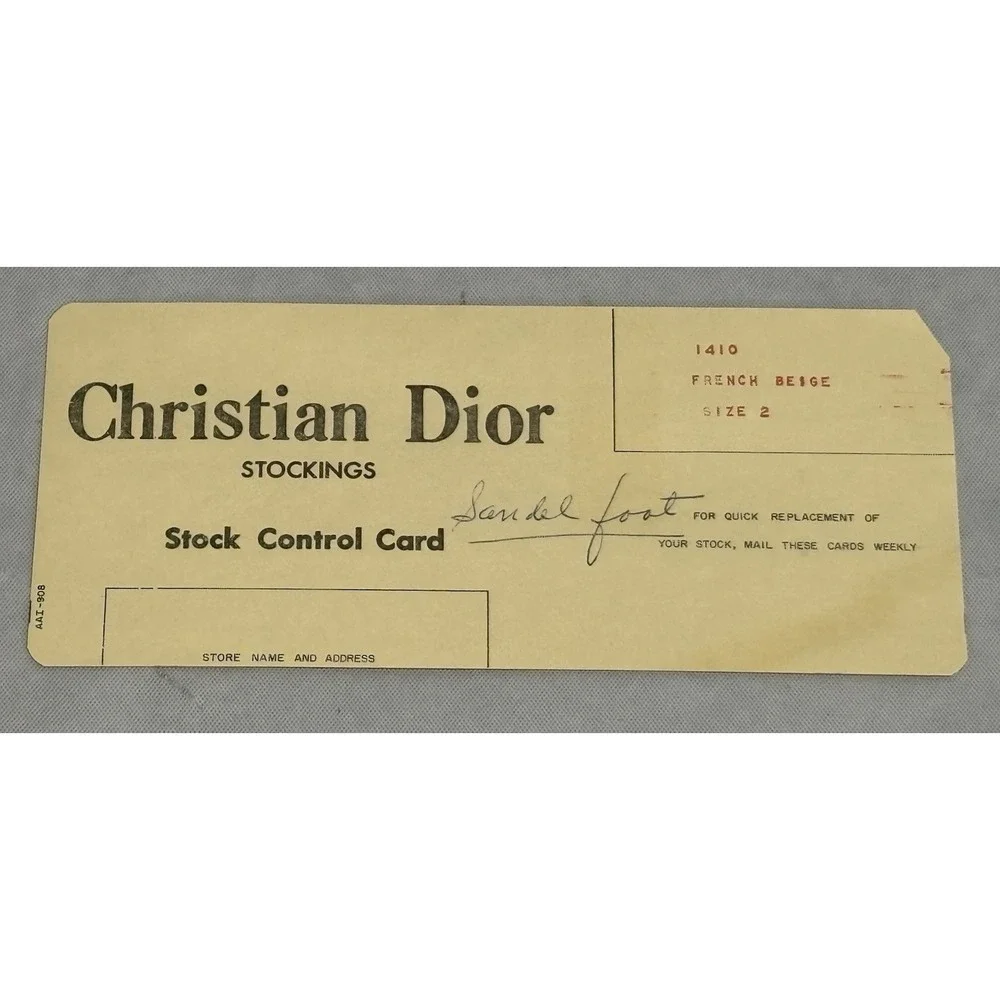 Christian Dior Stockings Nylon New Open Box French Beige Size #2 Vintage‎